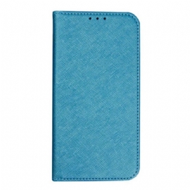 Kožené Pouzdro Folio Motorola Edge 50 Fusion Křížová Textura