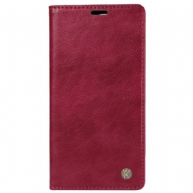 Kožené Pouzdro Folio Na Motorola Edge 50 Fusion Vintage Yikatu