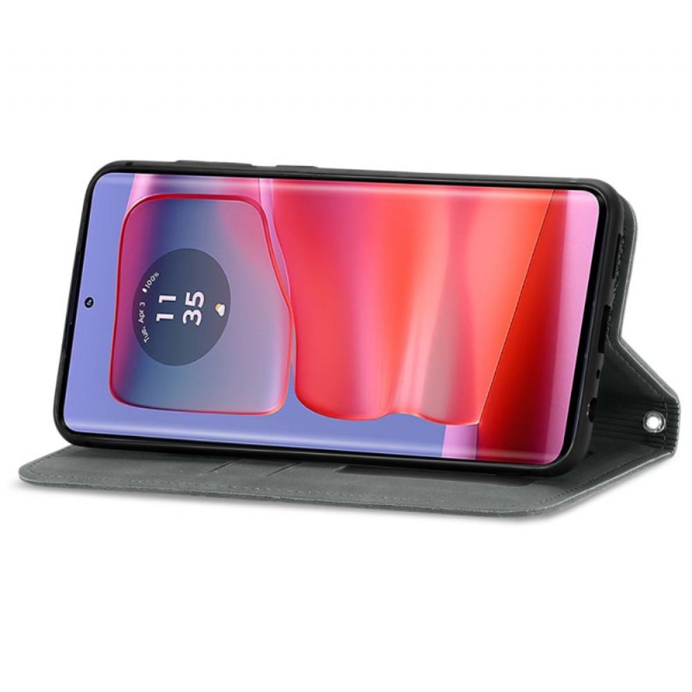Kožené Pouzdro Motorola Edge 50 Fusion Kryty Na Mobil Semišový Efekt
