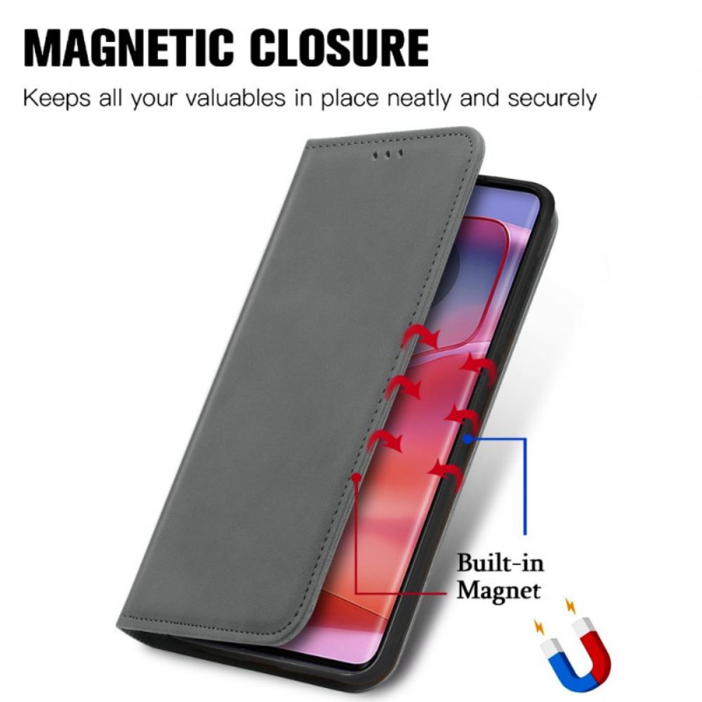 Kožené Pouzdro Motorola Edge 50 Fusion Kryty Na Mobil Semišový Efekt