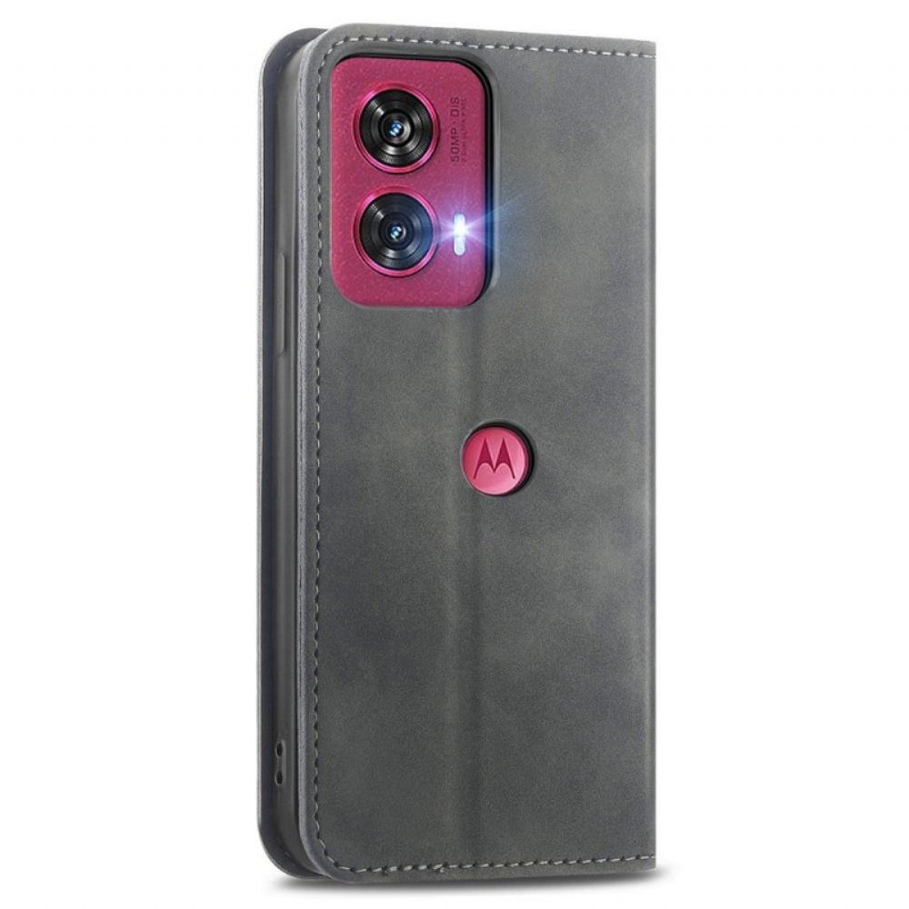Kožené Pouzdro Motorola Edge 50 Fusion Kryty Na Mobil Semišový Efekt