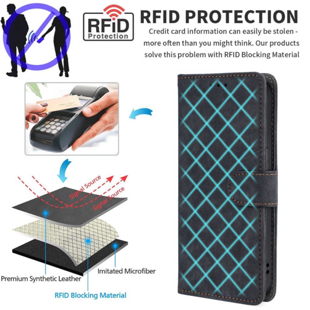 Kožený Kryt Motorola Edge 50 Fusion Blokování Rfid V Semišovém Stylu