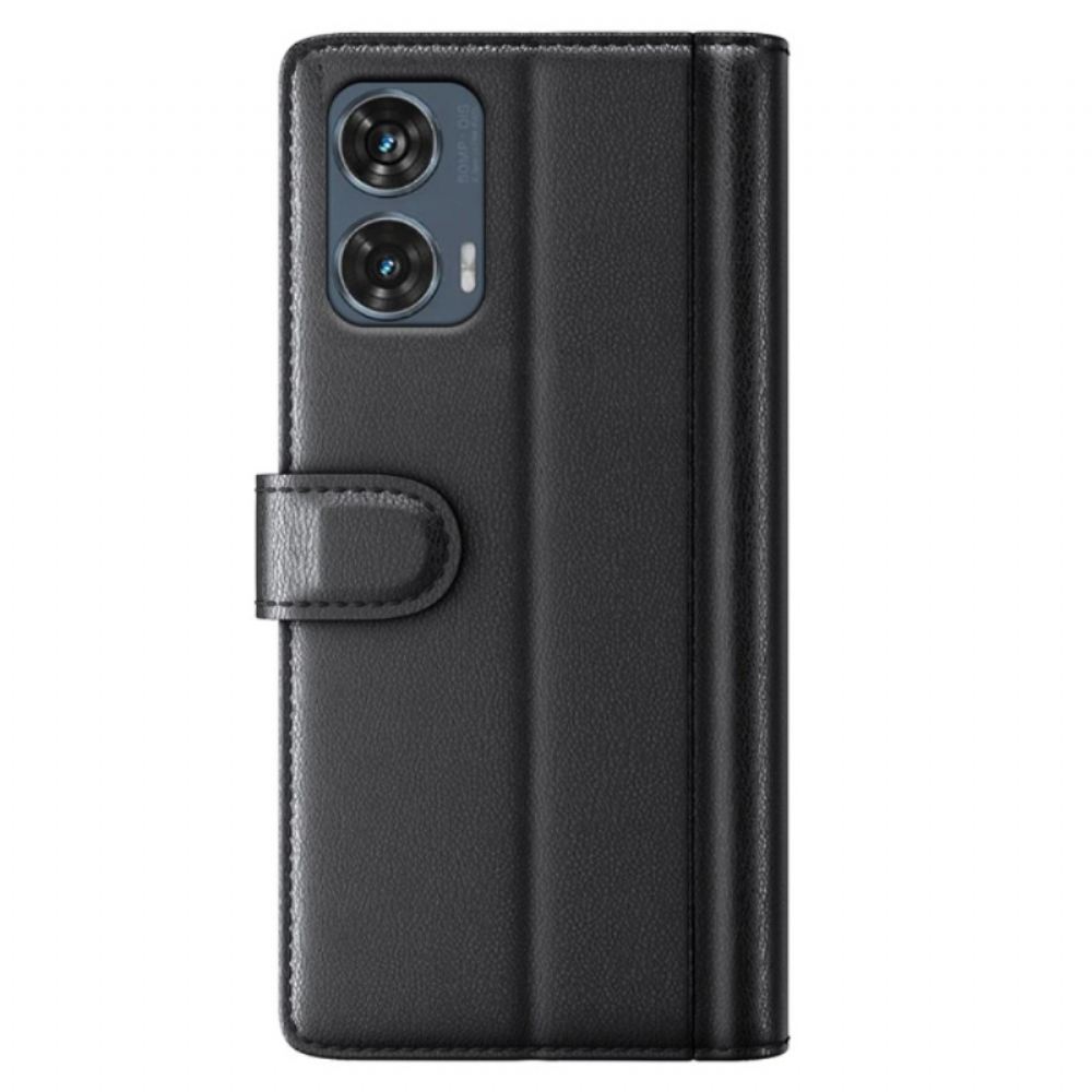 Kožený Kryt Motorola Edge 50 Fusion Kůže