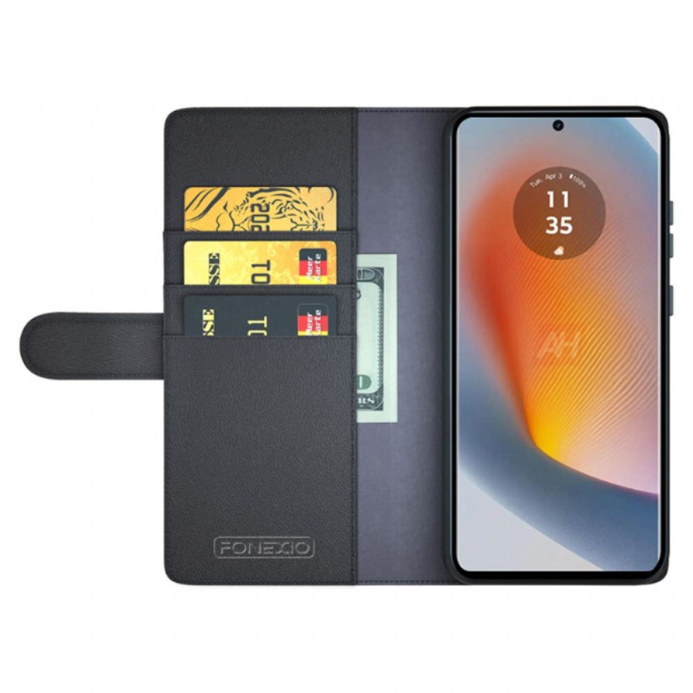 Kožený Kryt Motorola Edge 50 Fusion Kůže