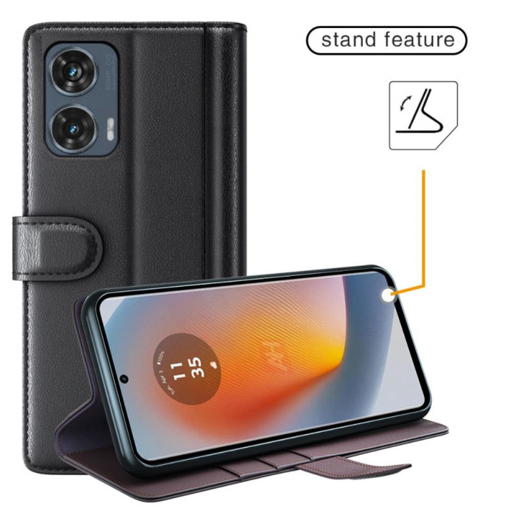 Kožený Kryt Motorola Edge 50 Fusion Kůže
