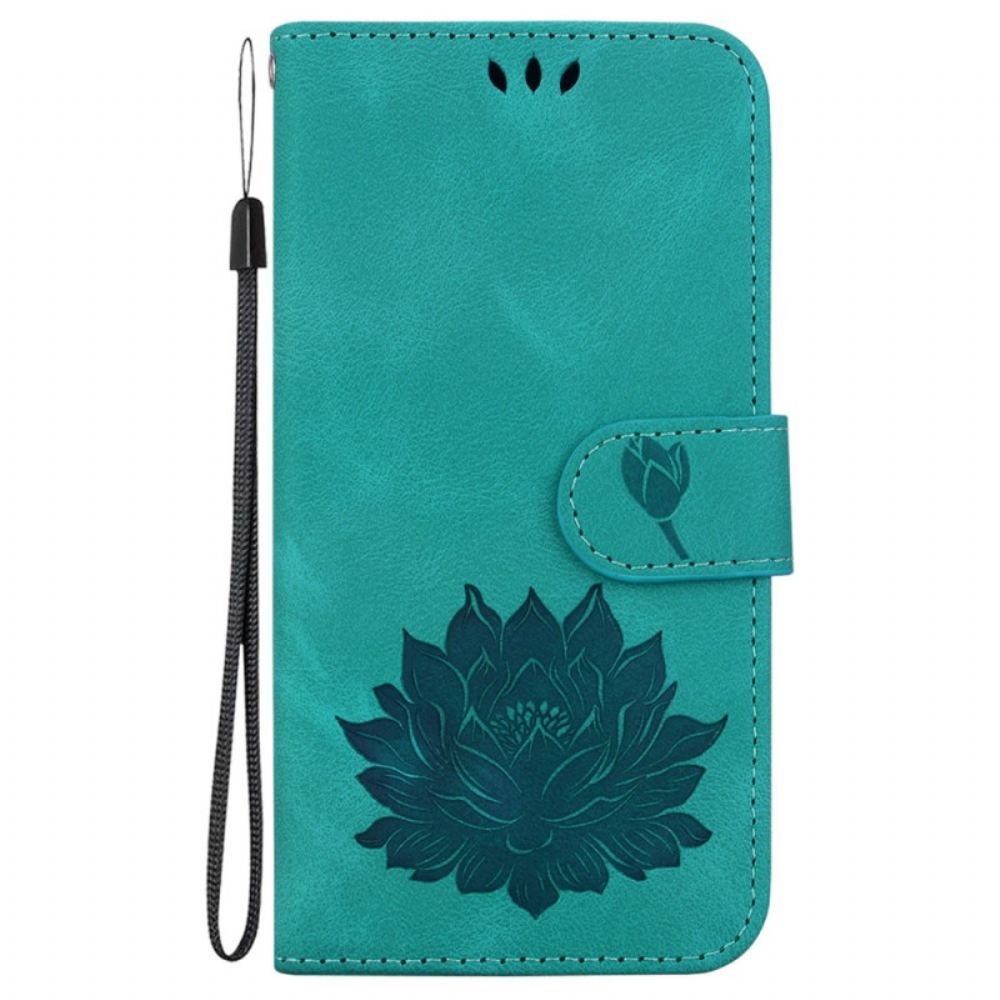 Kožený Kryt Motorola Edge 50 Fusion Lotus S Popruhem
