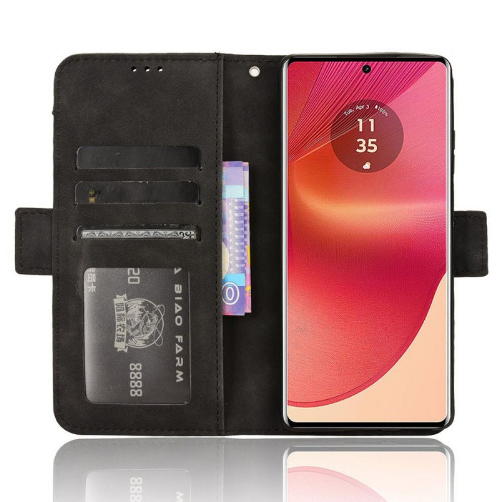 Kožený Kryt Motorola Edge 50 Fusion Multi-cards