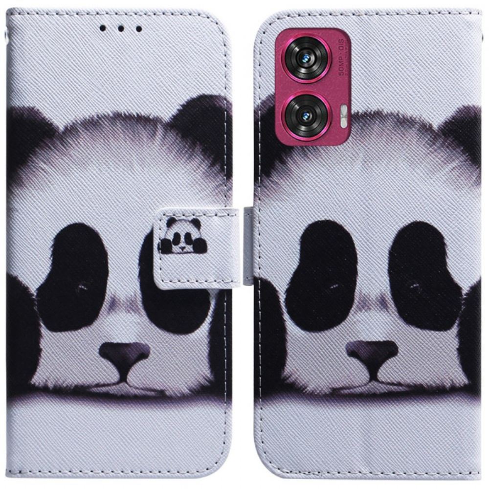 Kožený Kryt Motorola Edge 50 Fusion Panda