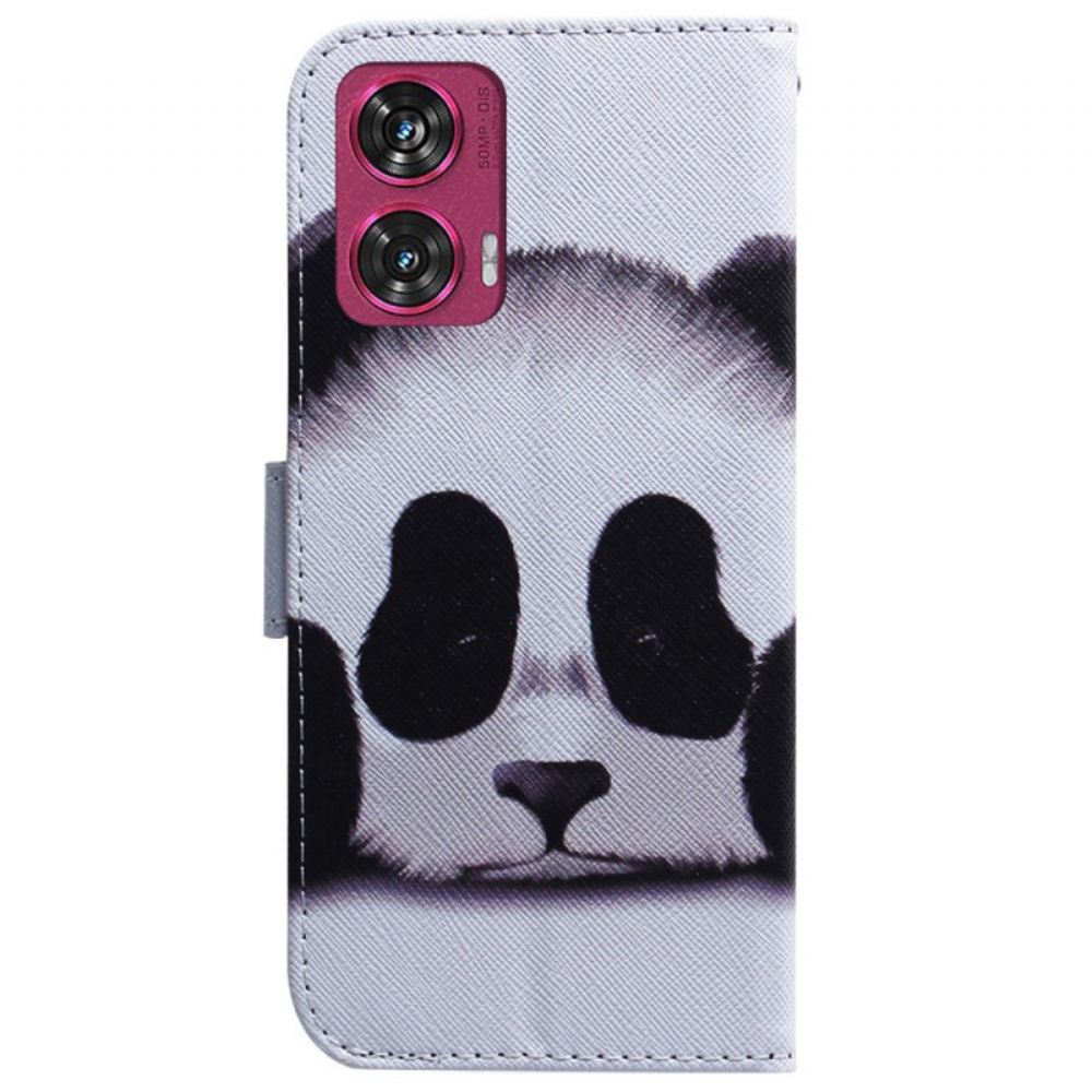 Kožený Kryt Motorola Edge 50 Fusion Panda