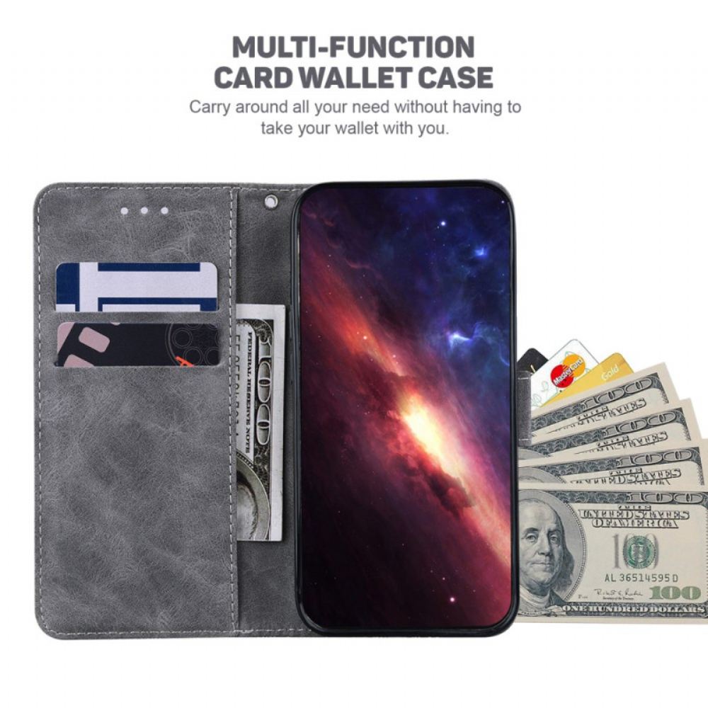 Kožený Kryt Motorola Edge 50 Fusion Páskový Tkaný Vzor