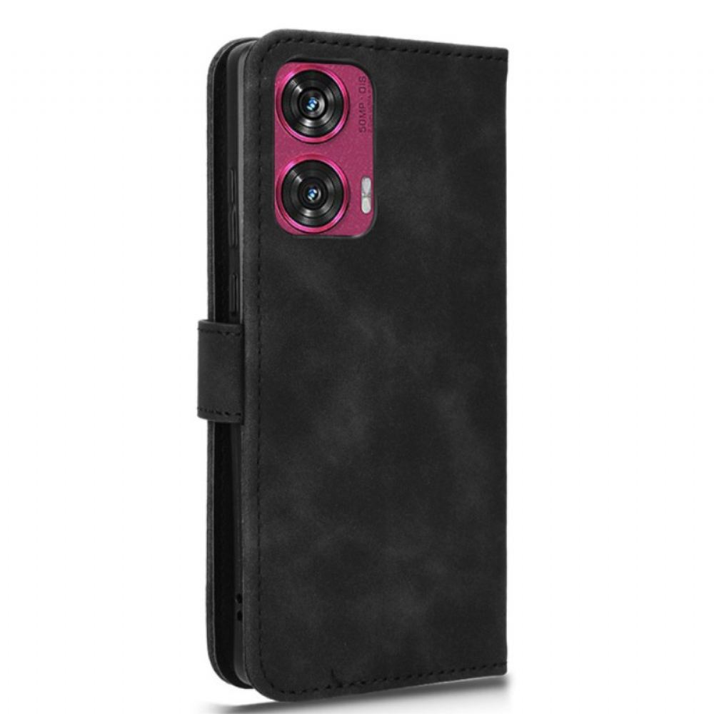 Kožený Kryt Motorola Edge 50 Fusion Semišový Efekt