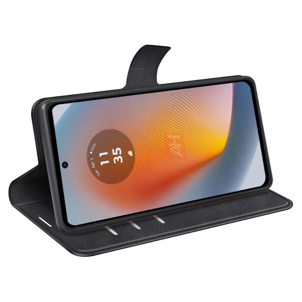 Kožený Kryt Motorola Edge 50 Fusion Styl Kůže