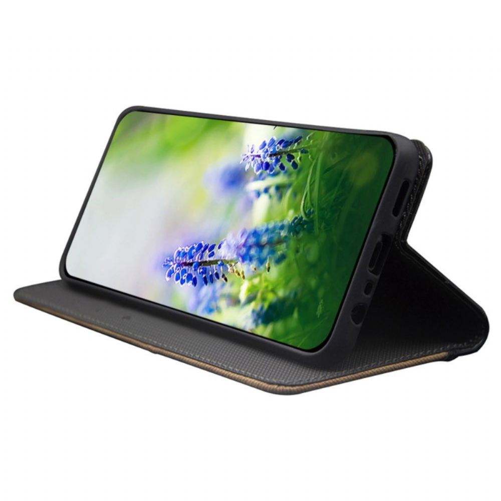 Kožený Kryt Na Motorola Edge 50 Fusion Dvoubarevný Idewei