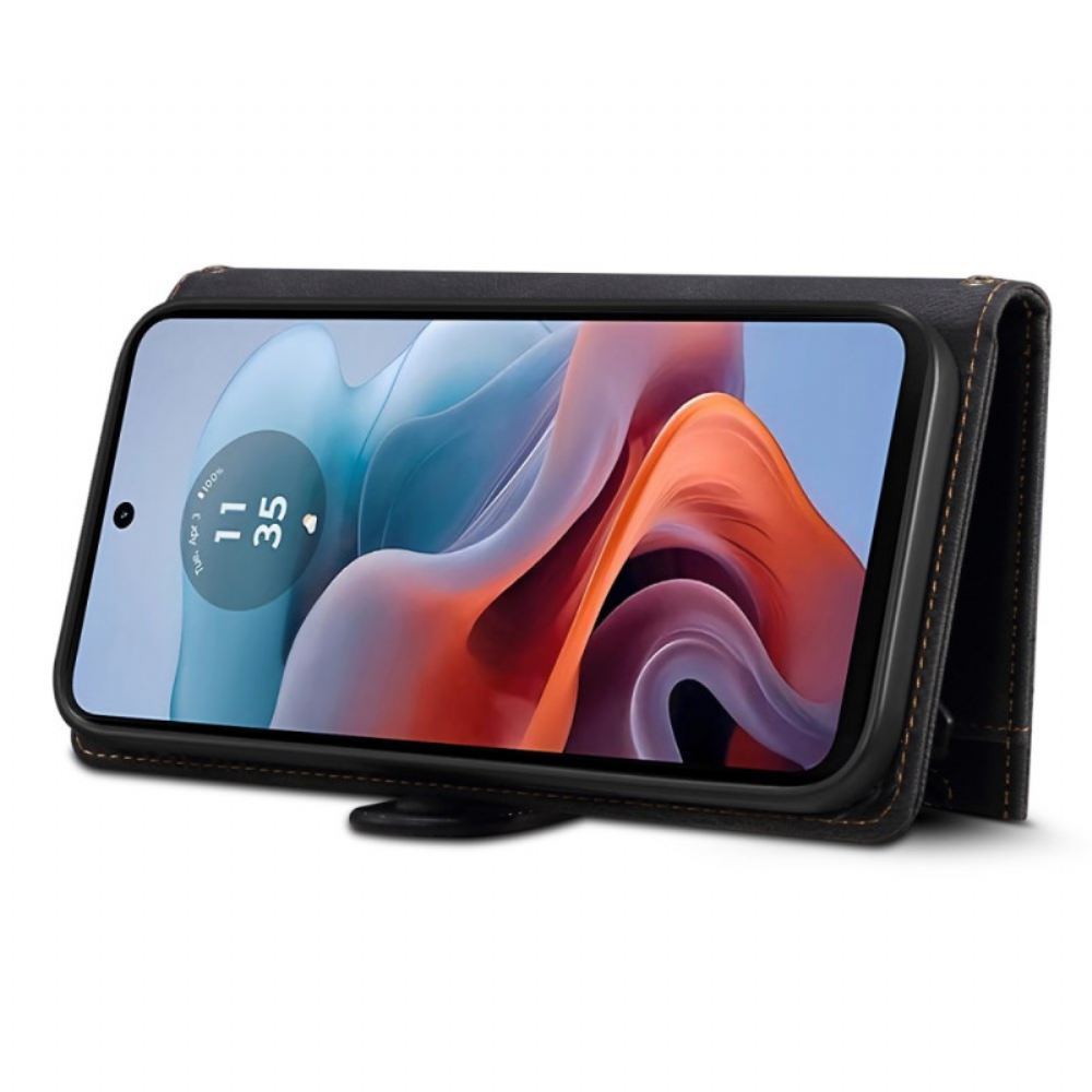 Kožený Kryt Na Motorola Edge 50 Fusion Peněženka Eseble