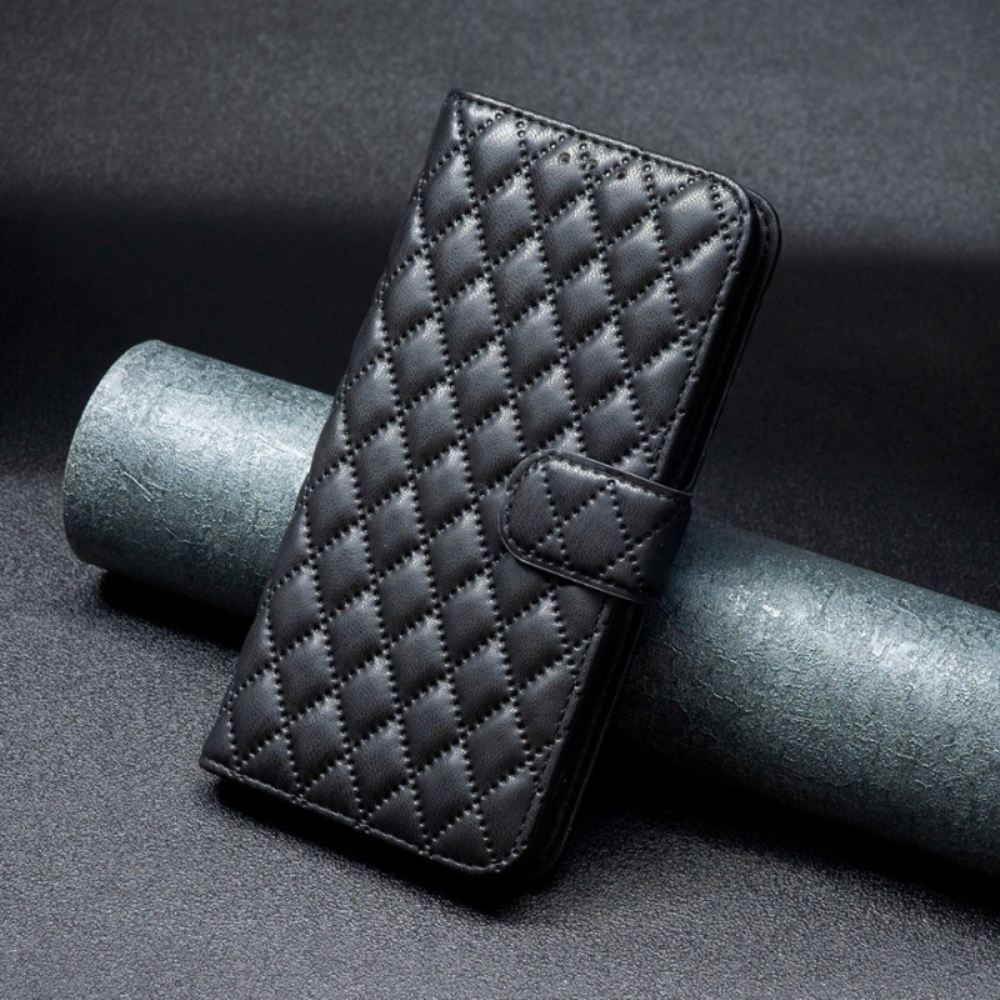 Kožený Kryt Na Motorola Edge 50 Fusion Prošívaná Binfen Barva
