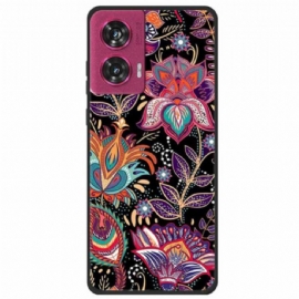 Kryt Motorola Edge 50 Fusion Fialové Květy