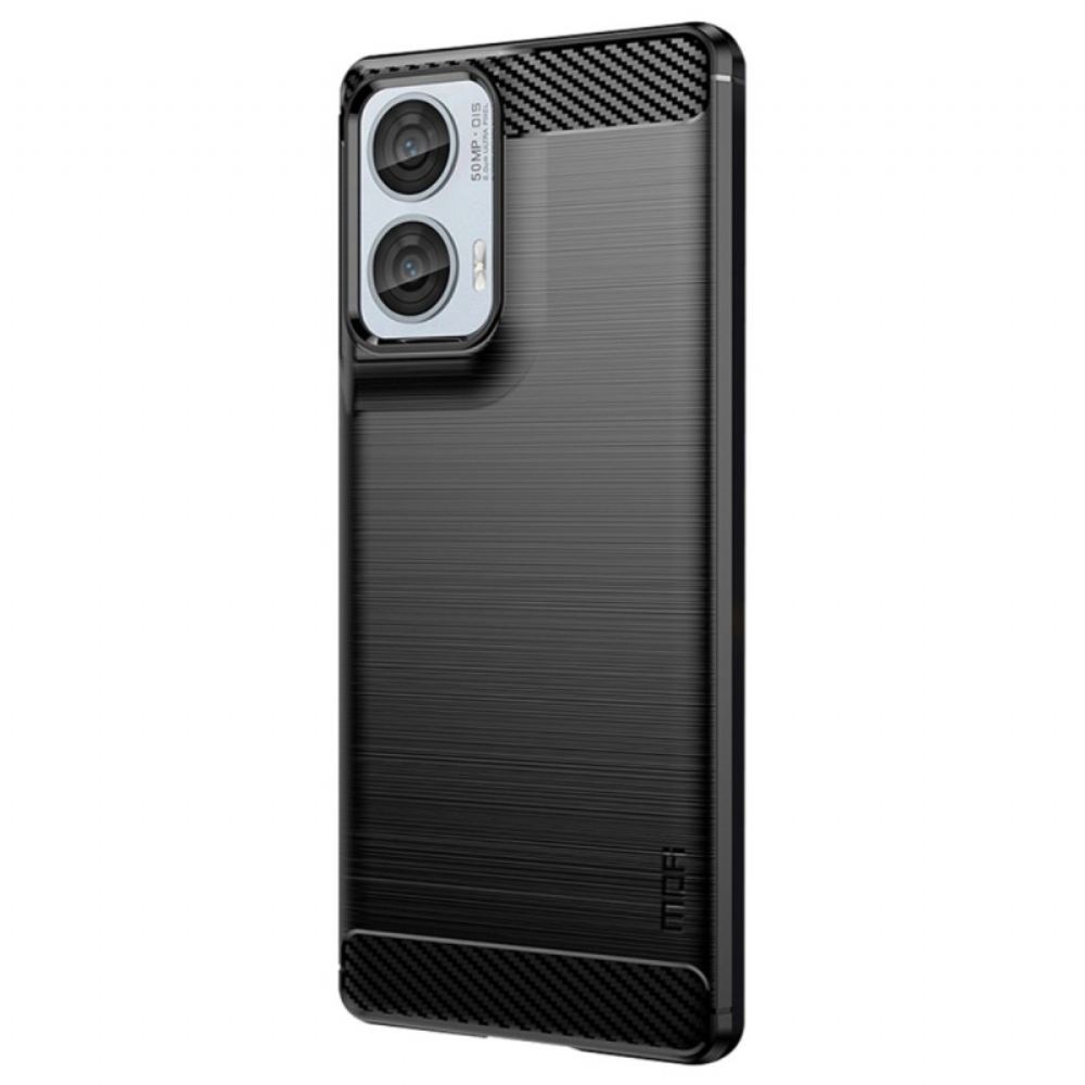 Kryt Motorola Edge 50 Fusion Kryty Na Mobil Mofi Kartáčované Uhlíkové Vlákno