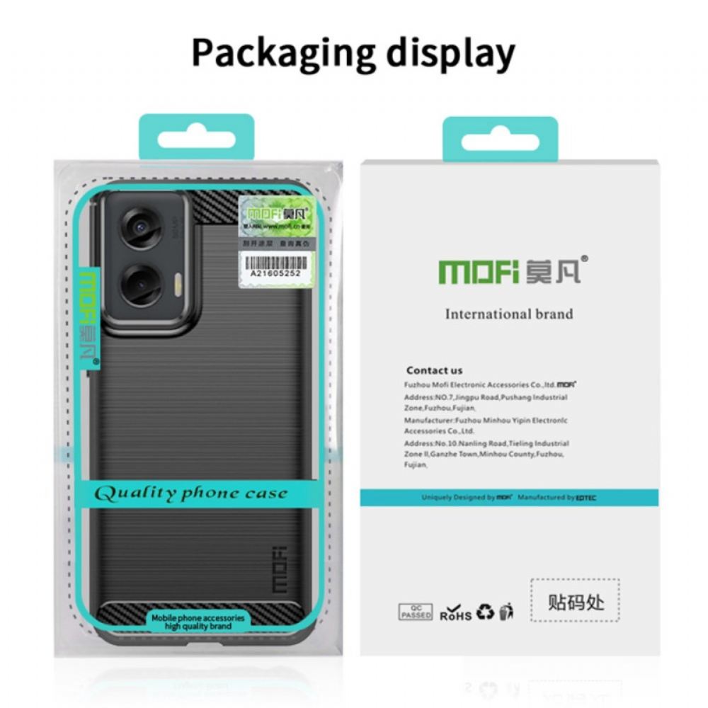 Kryt Motorola Edge 50 Fusion Kryty Na Mobil Mofi Kartáčované Uhlíkové Vlákno