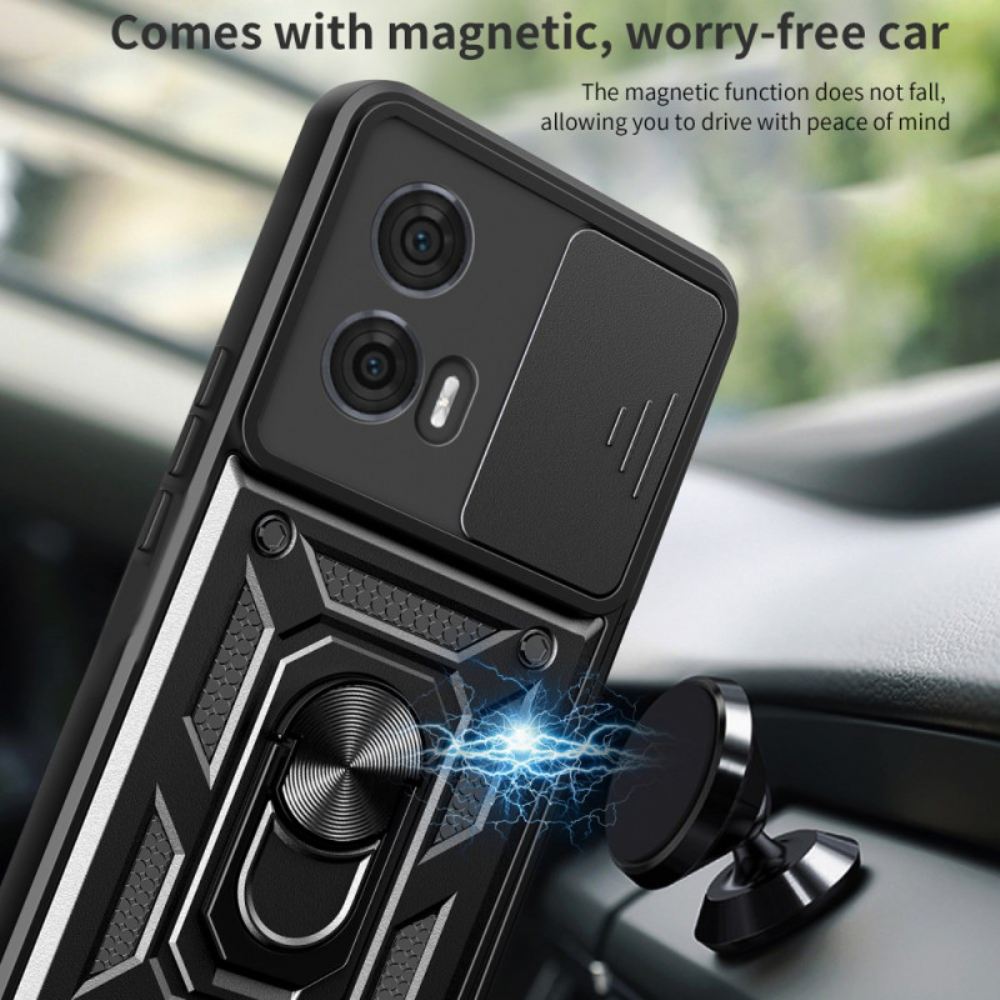 Kryt Motorola Edge 50 Fusion Podpora Prstencového A Posuvného Chrániče Fotoaparátu