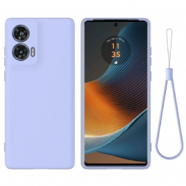 Kryt Motorola Edge 50 Fusion Řemínek Z Tekutého Silikonu