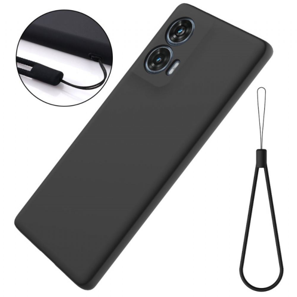 Kryt Motorola Edge 50 Fusion Řemínek Z Tekutého Silikonu