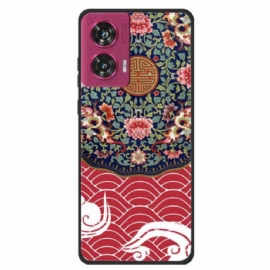 Kryt Na Motorola Edge 50 Fusion Shluk Květin A Drak