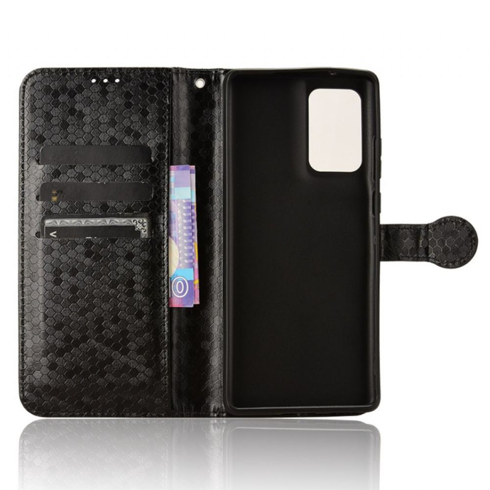 Peněženková Pouzdra Motorola Edge 50 Fusion Brilantní Steh S Popruhem