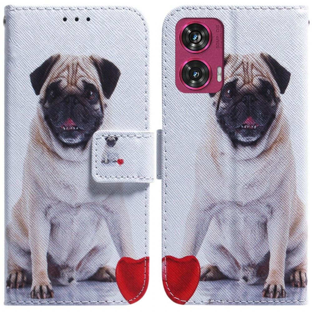 Peněženková Pouzdra Motorola Edge 50 Fusion Kryty Na Mobil Mops Pes