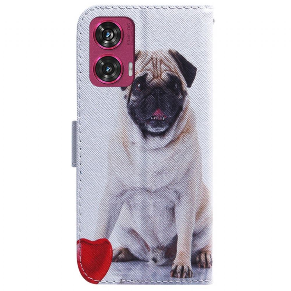 Peněženková Pouzdra Motorola Edge 50 Fusion Kryty Na Mobil Mops Pes
