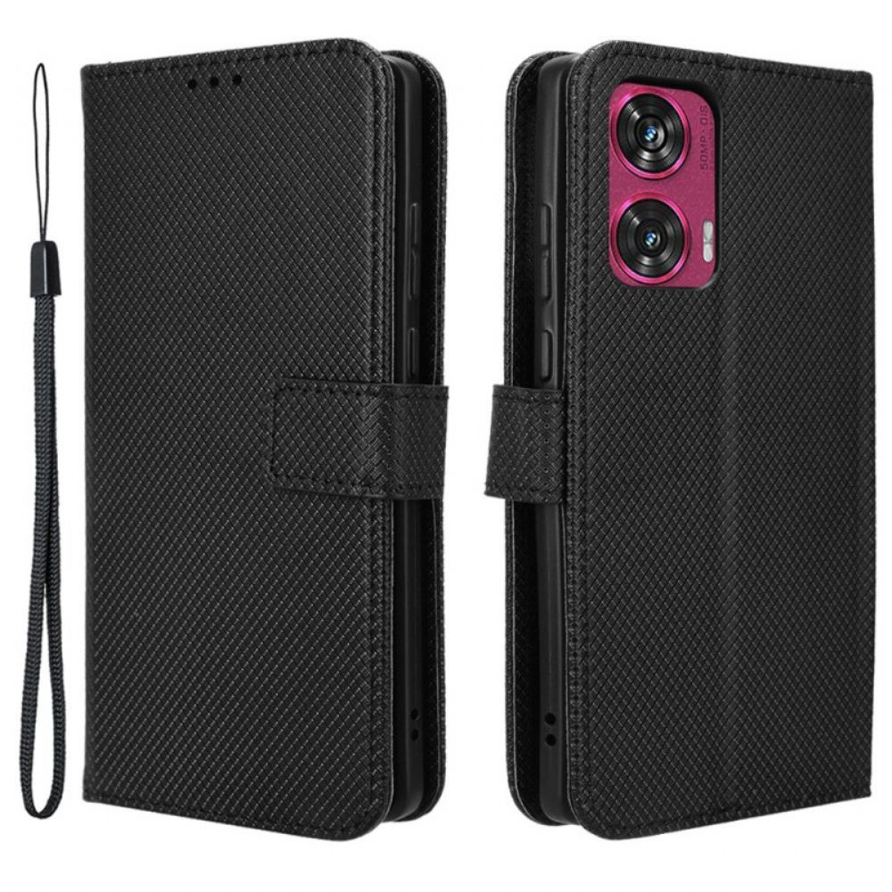 Peněženková Pouzdra Motorola Edge 50 Fusion Kryty Na Mobil Popruhové Body