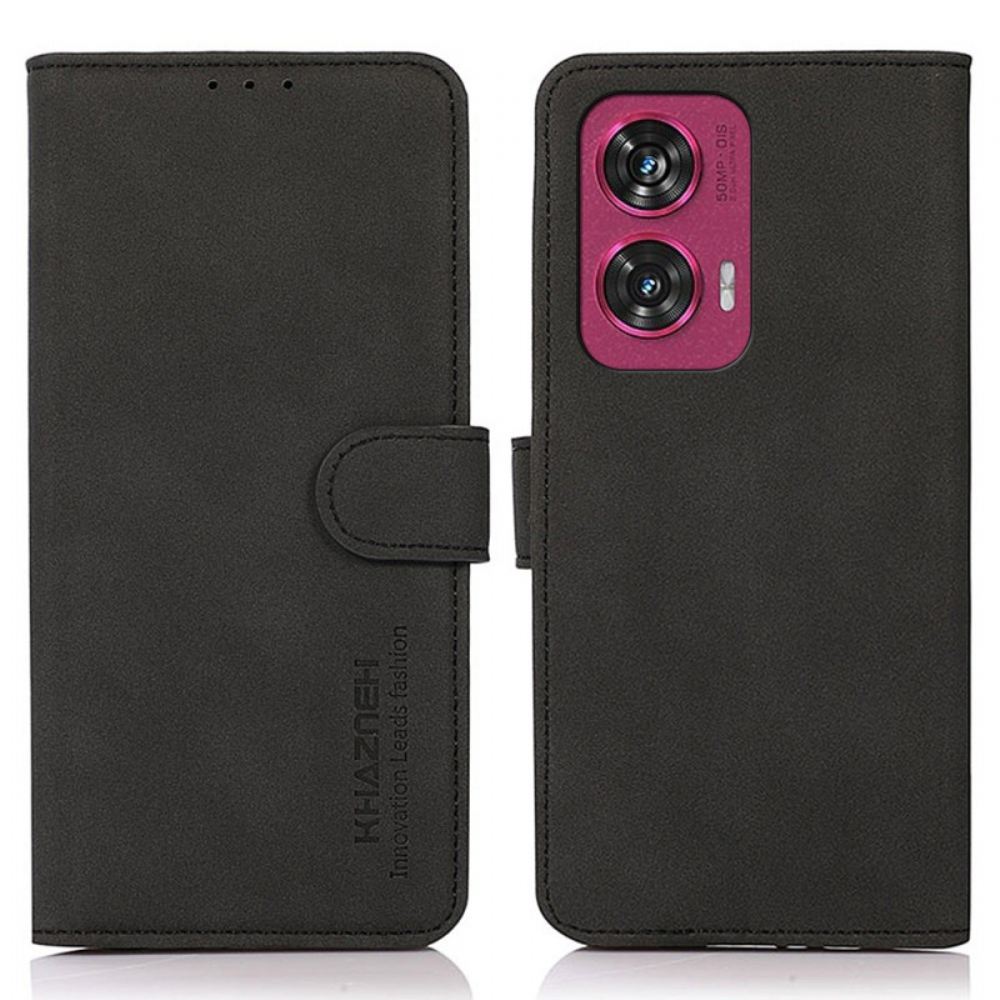 Peněženková Pouzdra Motorola Edge 50 Fusion Kryty Na Mobil Retro Textura Khazneh