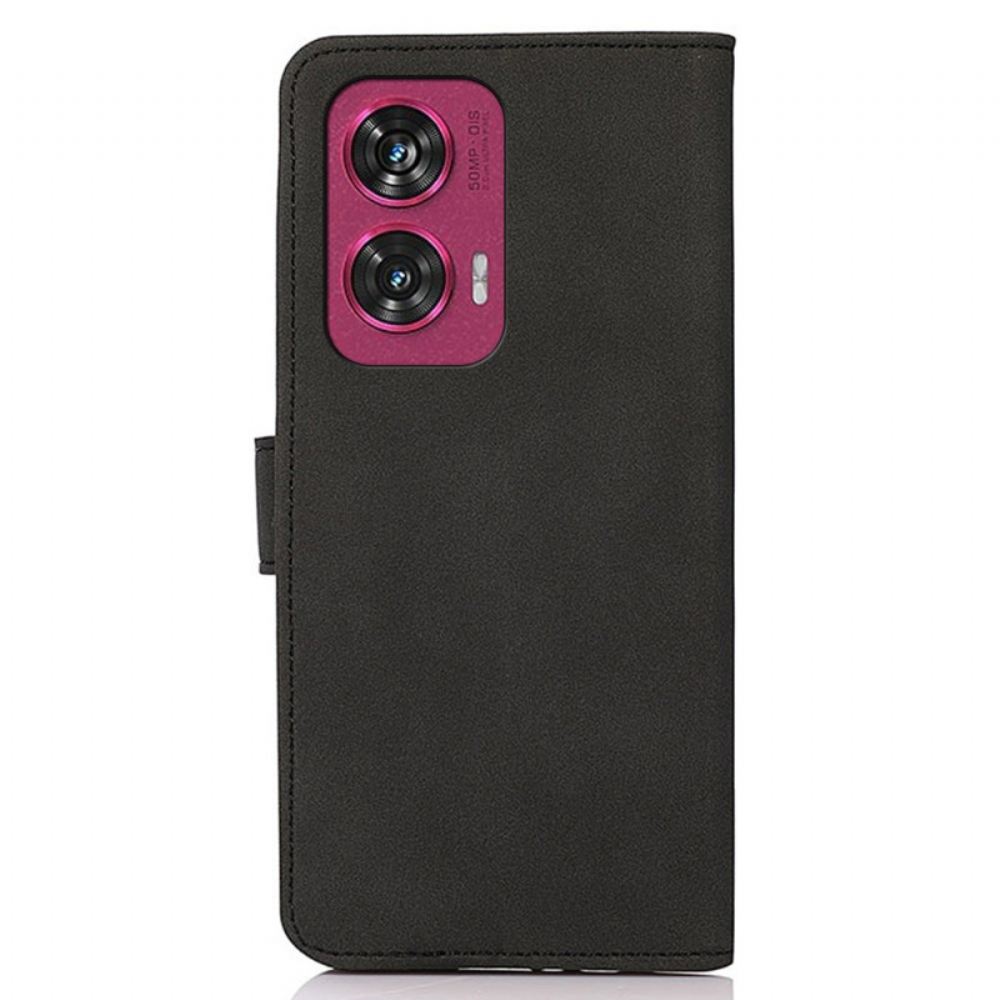 Peněženková Pouzdra Motorola Edge 50 Fusion Kryty Na Mobil Retro Textura Khazneh