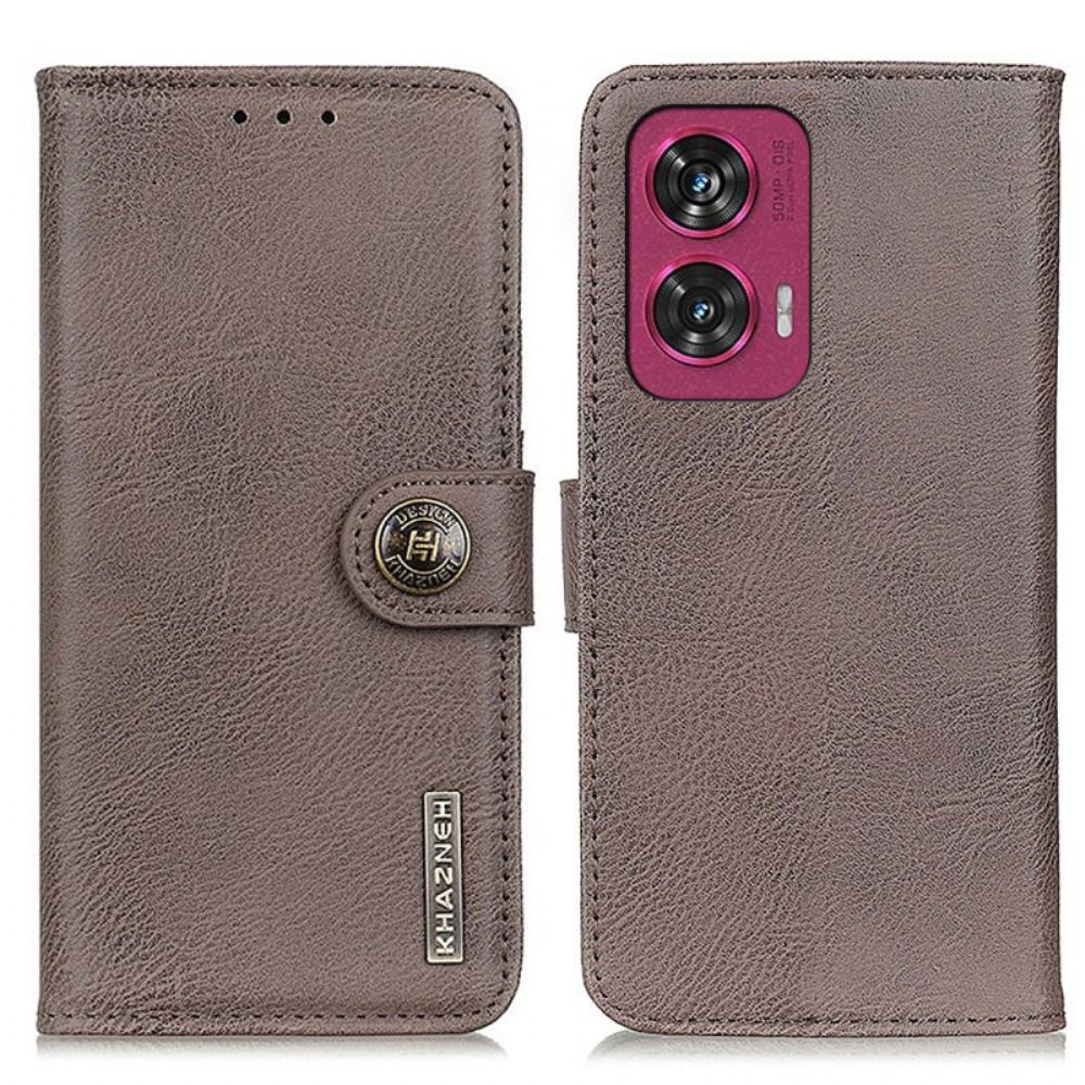 Peněženková Pouzdra Motorola Edge 50 Fusion Kryty Na Mobil Vintage Styl Khazneh