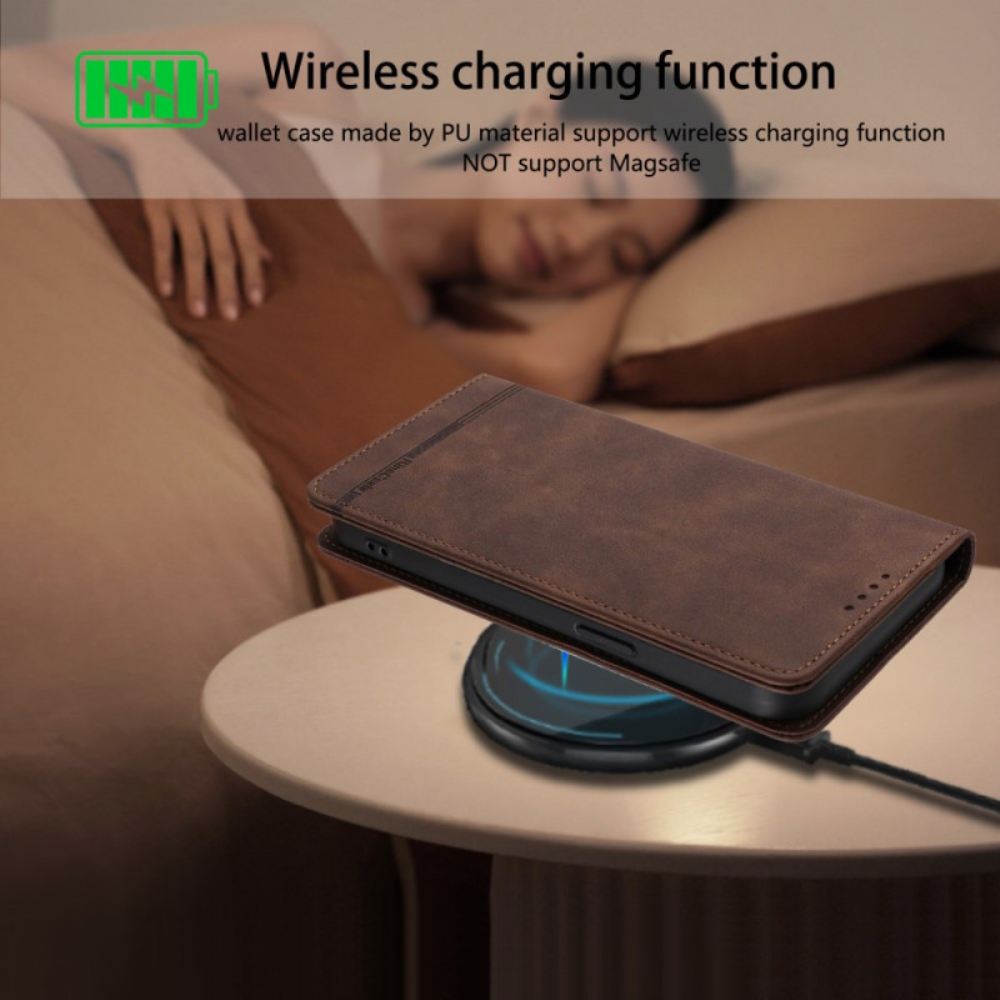 Kožené Pouzdro Folio Na Xiaomi 15t Pro Blokování Rfid