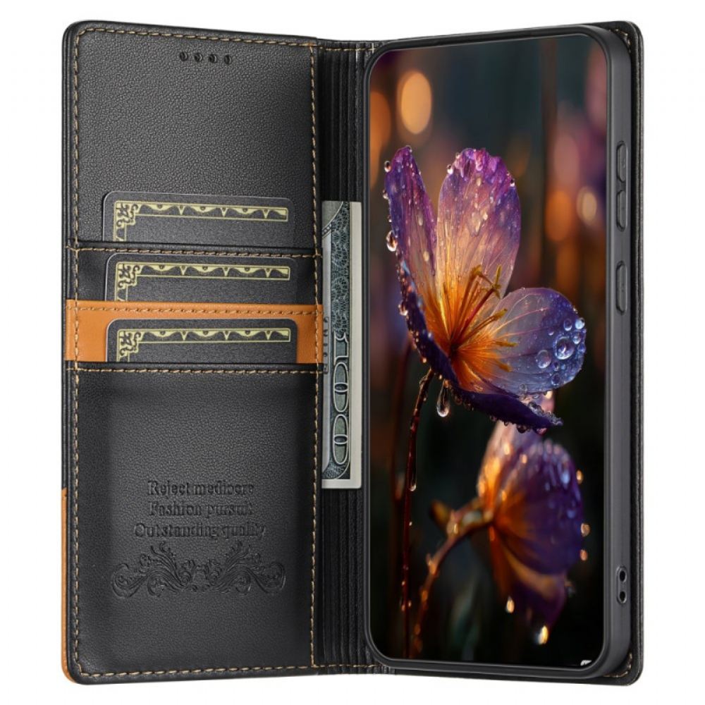 Kožené Pouzdro Folio Xiaomi 15t Pro Technologie Anti-rfid