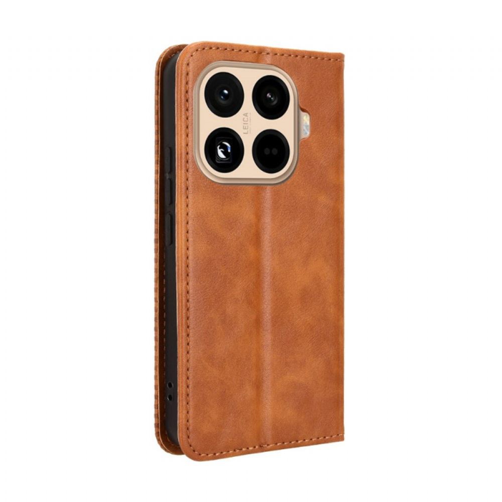 Kožené Pouzdro Folio Xiaomi 15t Pro Vintage Okraj