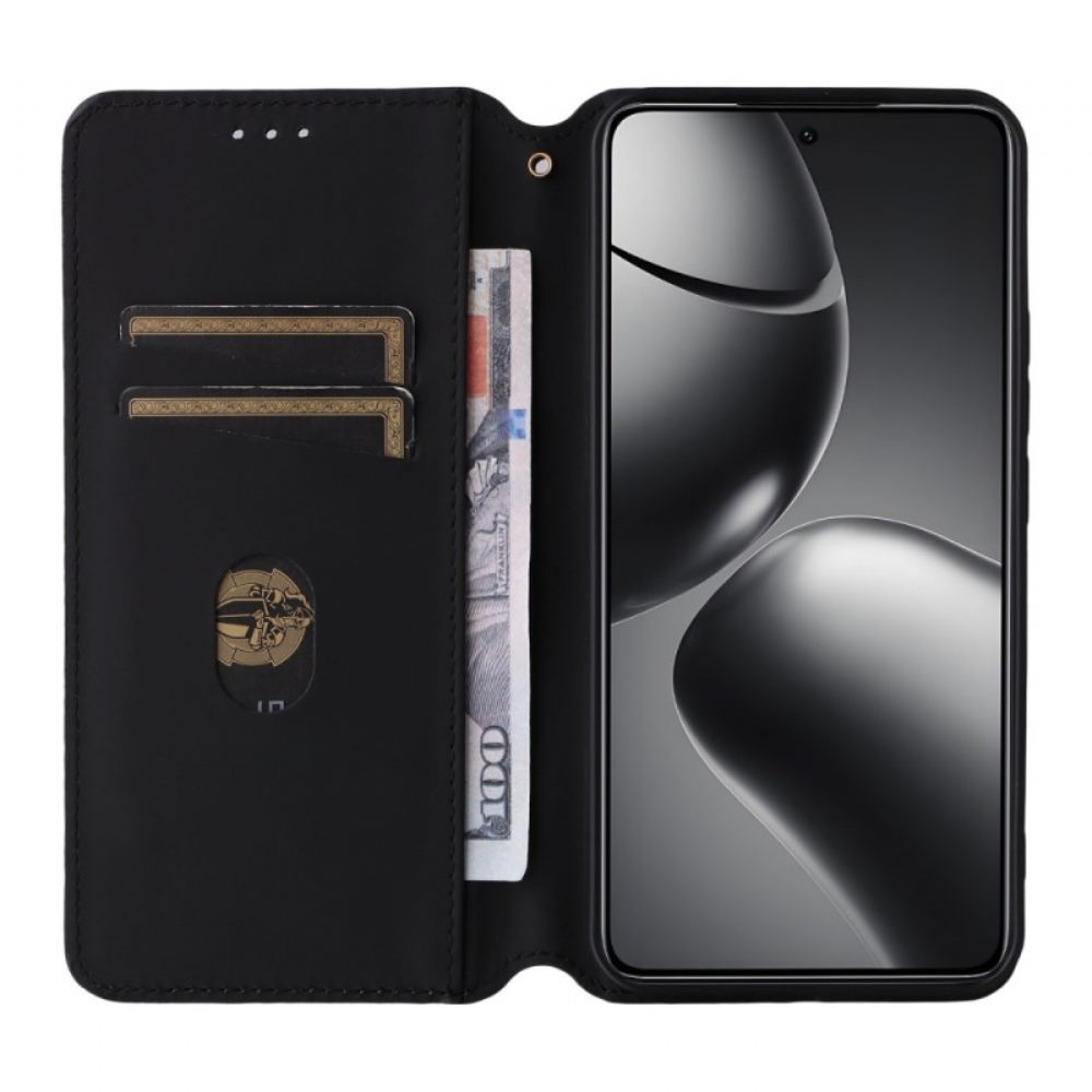 Kožené Pouzdro Xiaomi 15t Pro Kryty Na Mobil Třpytky