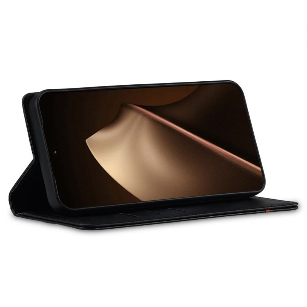 Kožené Pouzdro Xiaomi 15t Pro Uhlík Vlákno