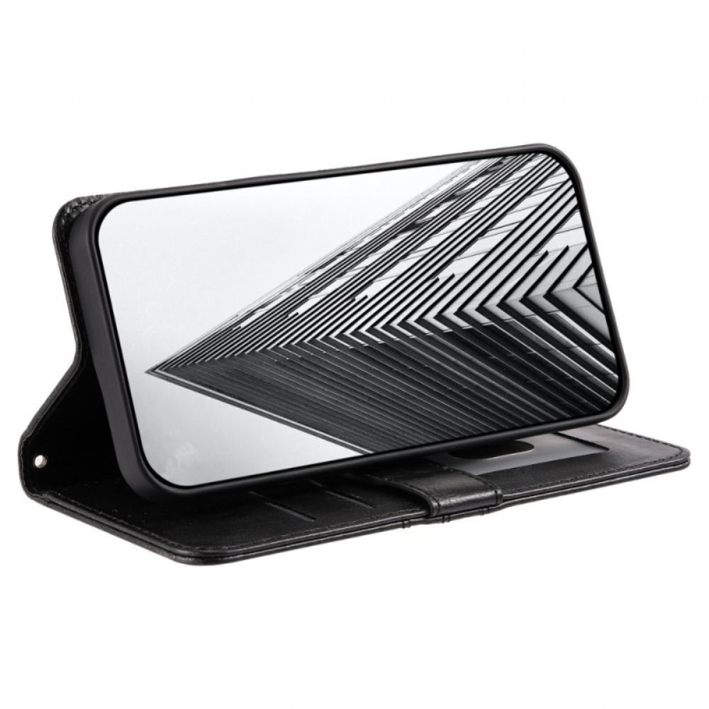 Kožený Kryt Na Xiaomi 15t Pro 6 Slotů Na Karty A Šňůrka Na Krk