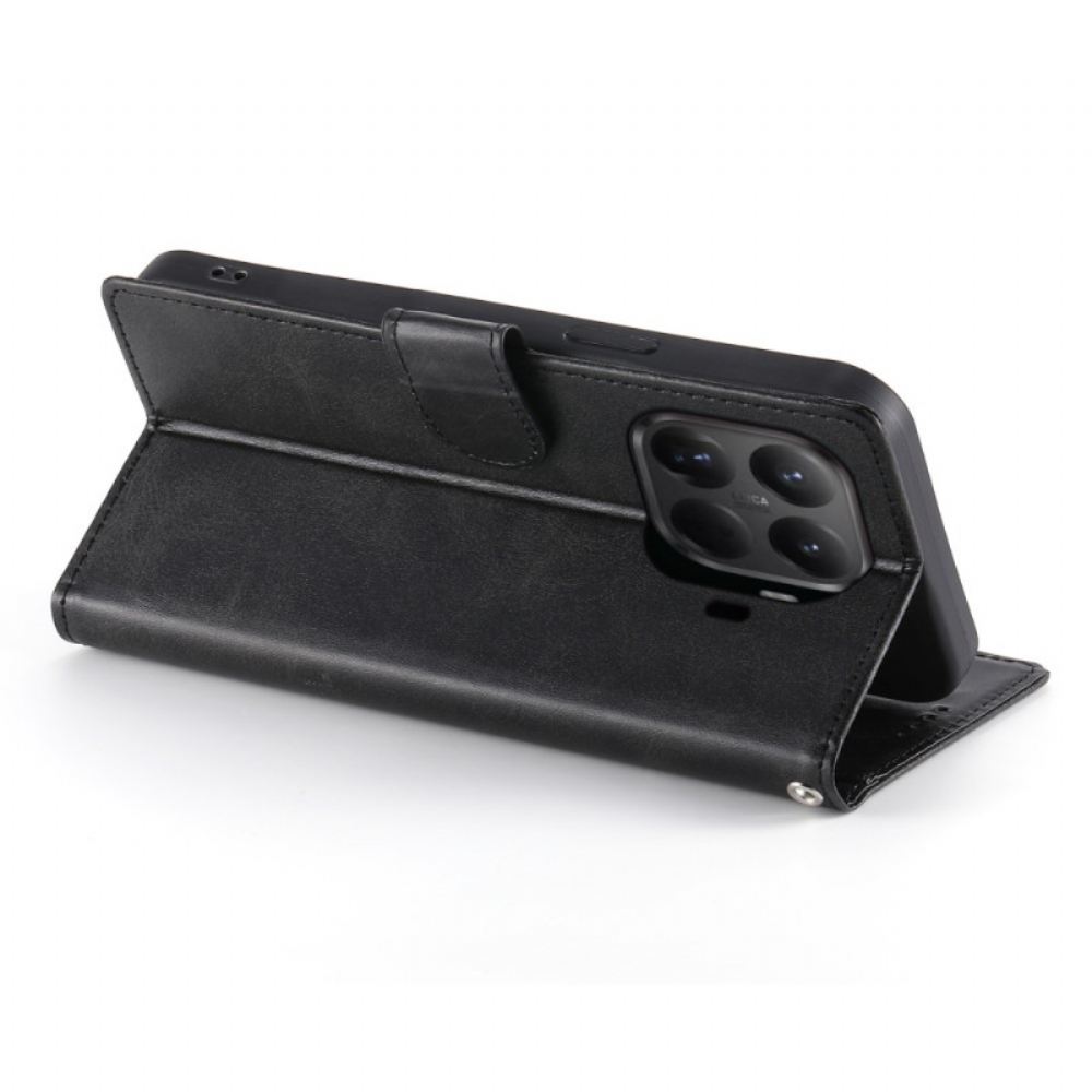 Kožený Kryt Na Xiaomi 15t Pro Jednoduchá Série