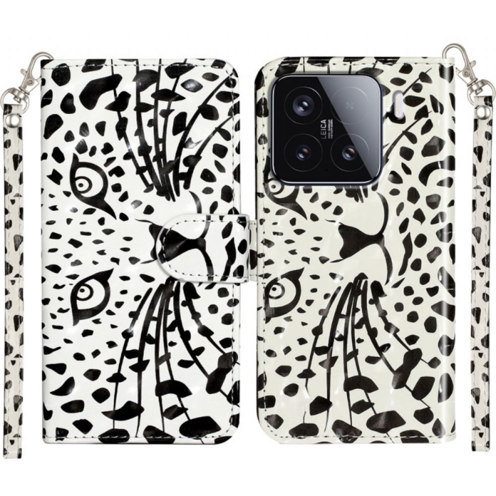 Kožený Kryt Na Xiaomi 15t Pro Leopardí Pásek