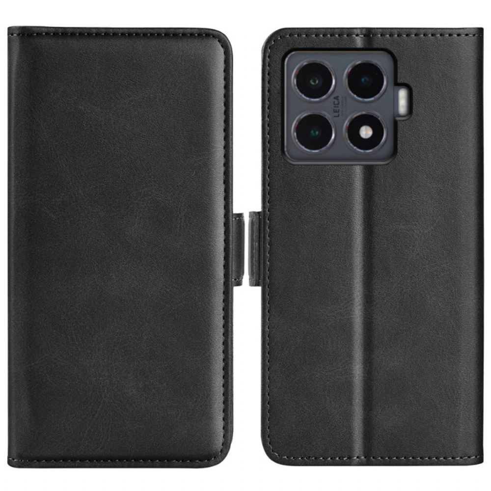 Kožený Kryt Xiaomi 15t Pro Dvojitá Spona