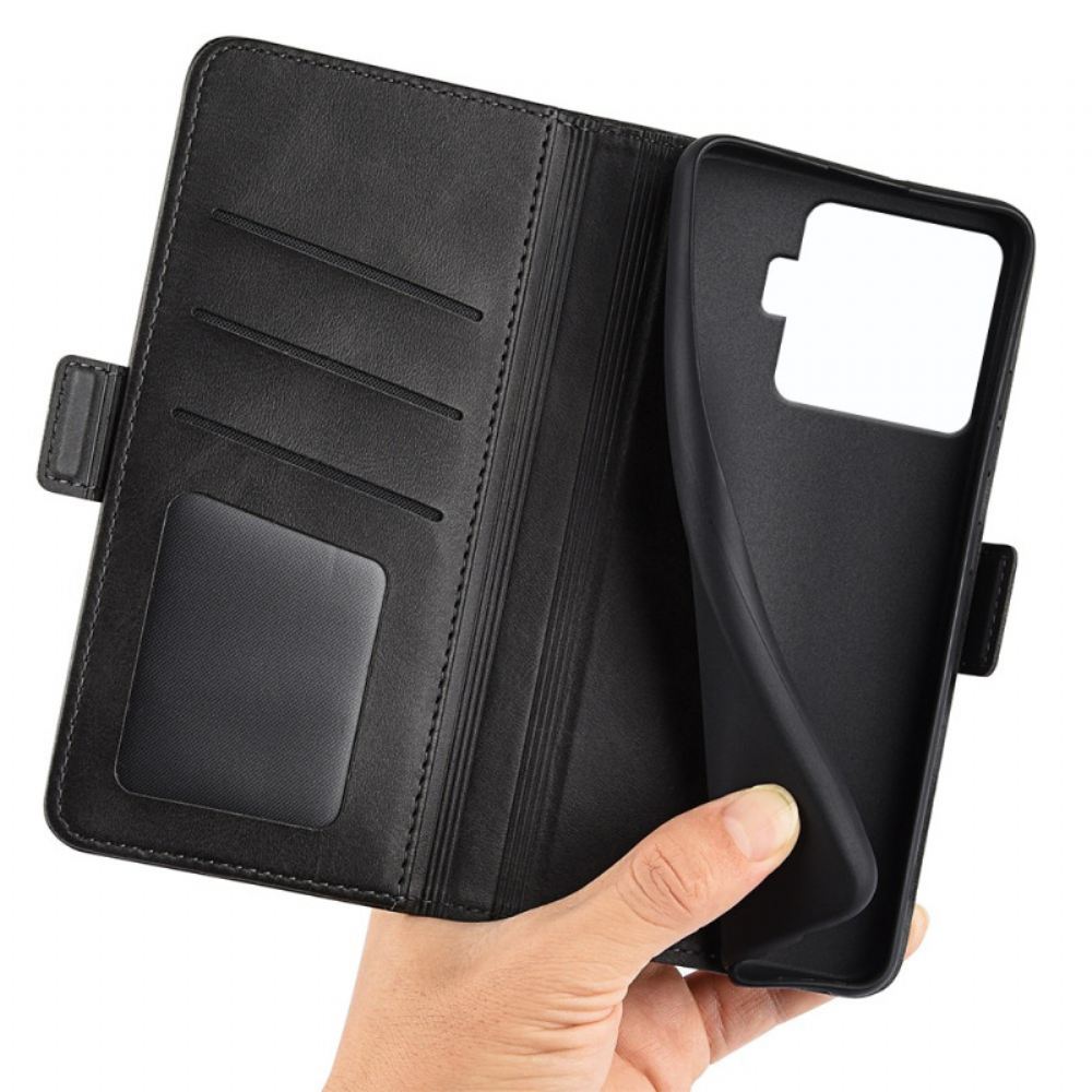 Kožený Kryt Xiaomi 15t Pro Dvojitá Spona