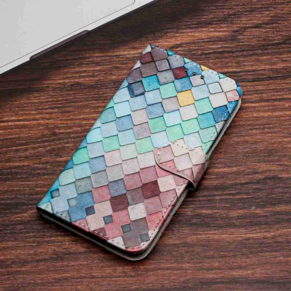 Kožený Kryt Xiaomi 15t Pro Kostkovaný Vzor