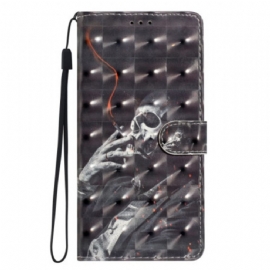 Kožený Kryt Xiaomi 15t Pro Kouřící Kostlivec