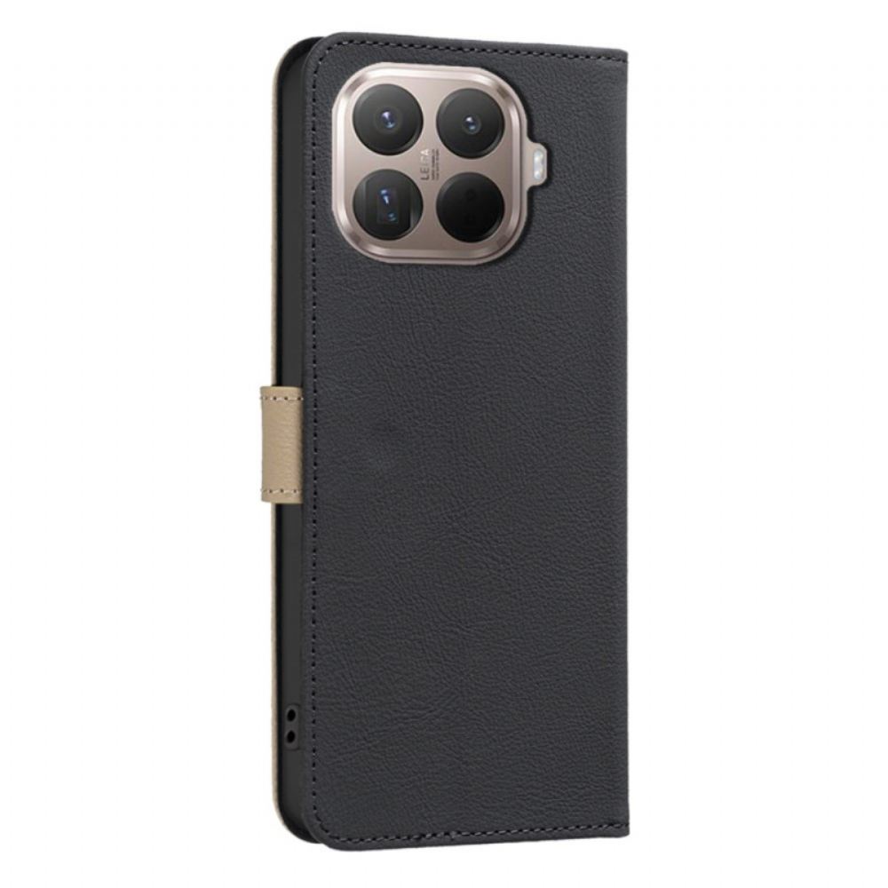 Kožený Kryt Xiaomi 15t Pro Květinová Barva Binfen