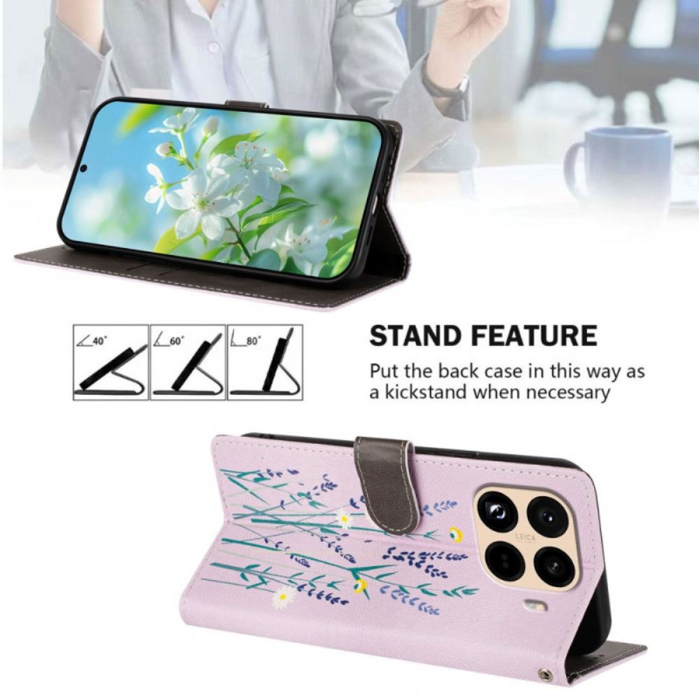 Kožený Kryt Xiaomi 15t Pro Levandule