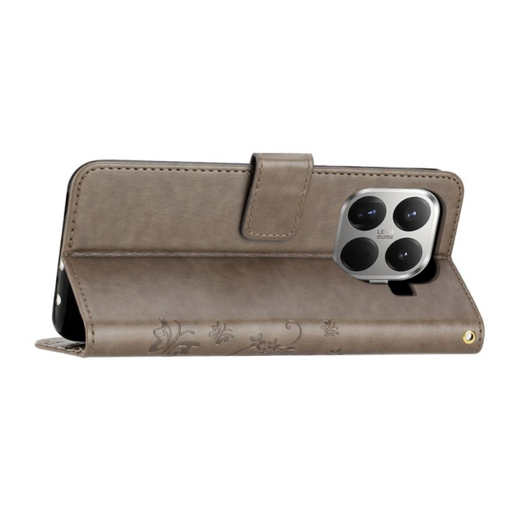 Kožený Kryt Xiaomi 15t Pro Malé Květiny