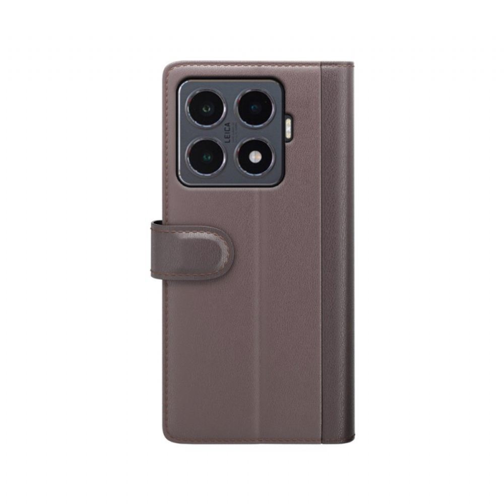 Kožený Kryt Xiaomi 15t Pro Pravá Kůže