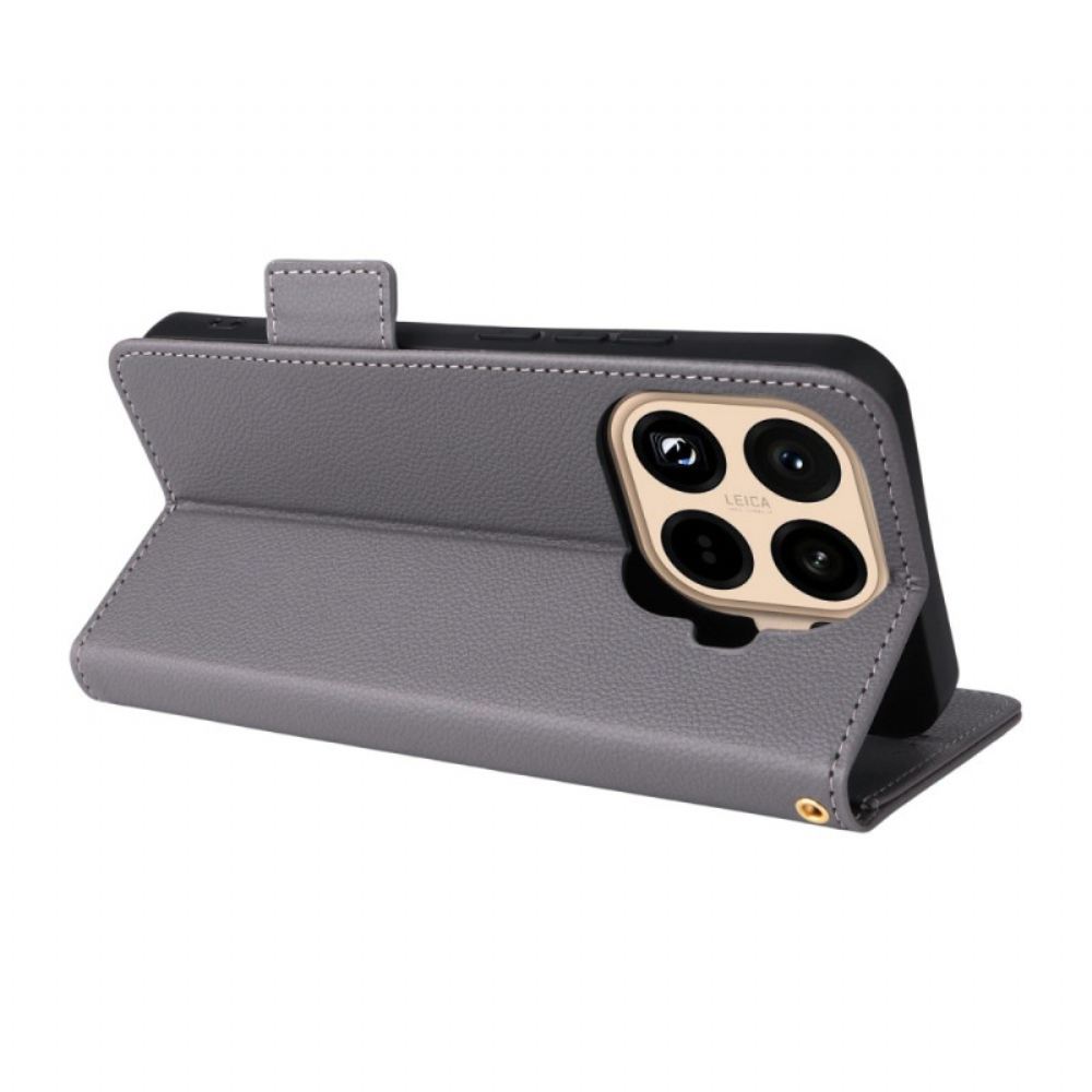 Kožený Kryt Xiaomi 15t Pro Umělá Kůže Se Šňůrkou Na Krk